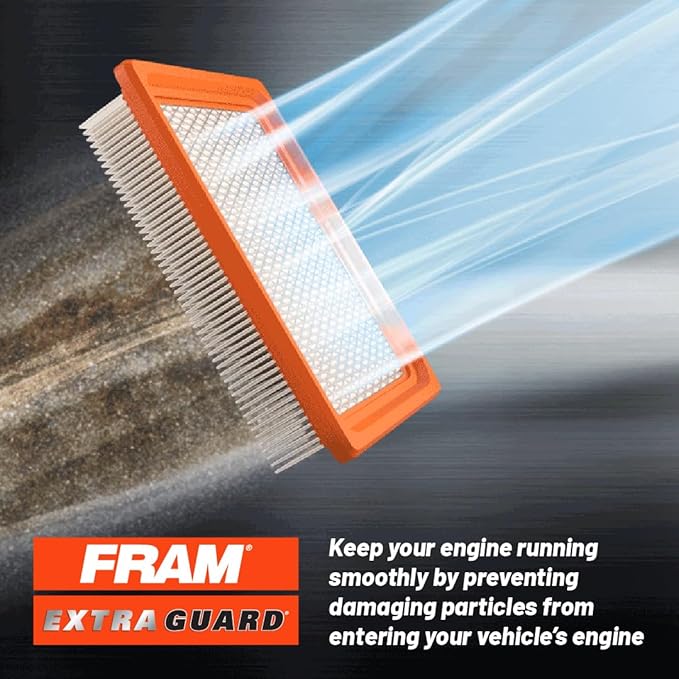 FRAM Extra Guard CA7597 Replacement Engine Air Filter for Select Chevrolet, Buick, Cadillac, Pontiac, Saturn and Oldsmobile Models, Provides Up to 12 Months or 12,000 Miles Filter Protection