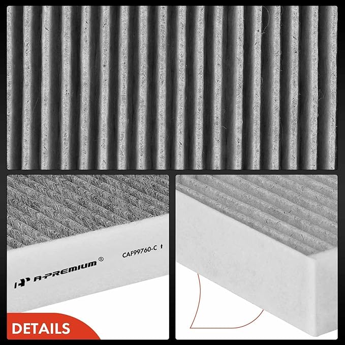 A-Premium 2-PC Cabin Air Filter with Activated Carbon Compatible with BMW X1 2016-2022, X2 2018-2022, i3 2014-2021, i3s 2018-2021 & Mini Cooper/Cooper Clubman 2016-2022, Cooper Countryman 2017-2022