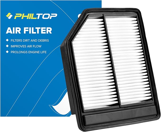 PHILTOP Engine Air Filter, Compatible with CA10165 Honda Civic 2006-2011, L4 1.8L, Improve Engine Performance, Rigid Panel