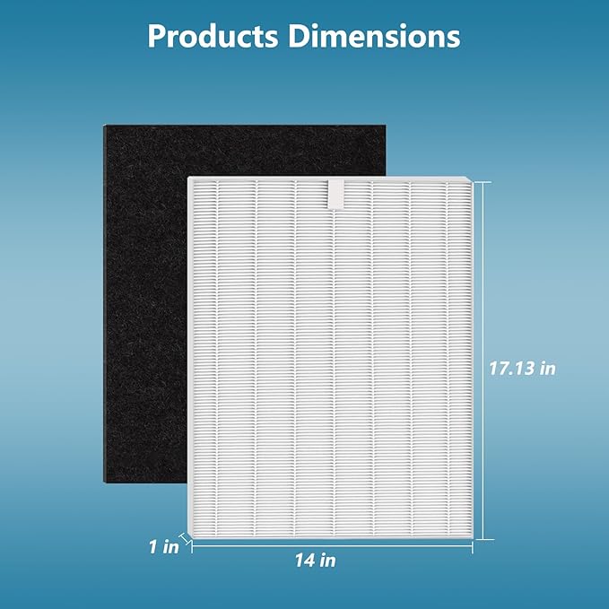 2 Sets D480 Replacement Filter D4 Compatible with Winix D480 Air Purifier, 2 Hepa Filter and 8 Air Filters Felt, Replace Part Number 1712-0100-00, Filter D4