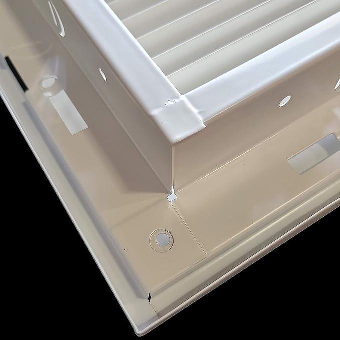 [4 Pack] Fits 16x25 Duct Opening | Steel Return Air Filter Grille by Handua [Fixed Hinged] Vent Cover Grill for Sidewall and Ceiling | White | Outer Dimensions: 18 5/8"W X 27 5/8"H