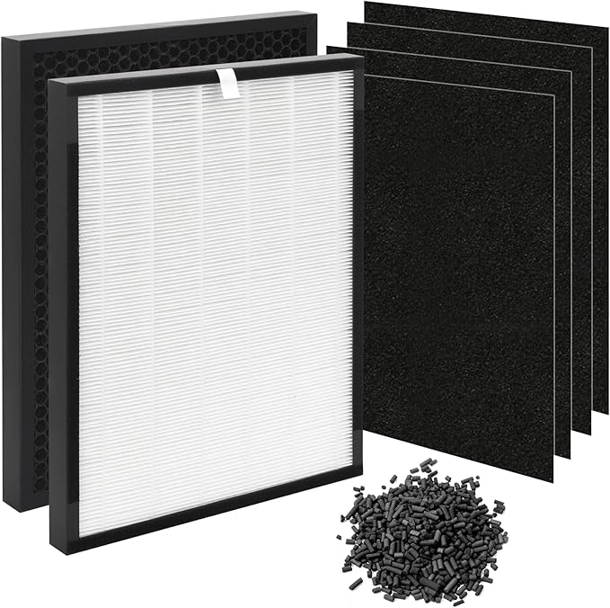 115115 Air Purifier Replacement Filter Compatible with Winix Plasmawave C535 5300 5300-2 6300 6300-2 P300 AM90 C909 9800 Air Purifier, 2 Pack HEPA Replacement Filter + 4 Pack Activated Carbon Filter