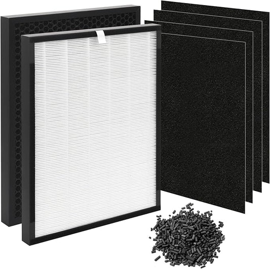 115115 Air Purifier Replacement Filter Compatible with Winix Plasmawave C535 5300 5300-2 6300 6300-2 P300 AM90 C909 9800 Air Purifier, 2 Pack HEPA Replacement Filter + 4 Pack Activated Carbon Filter