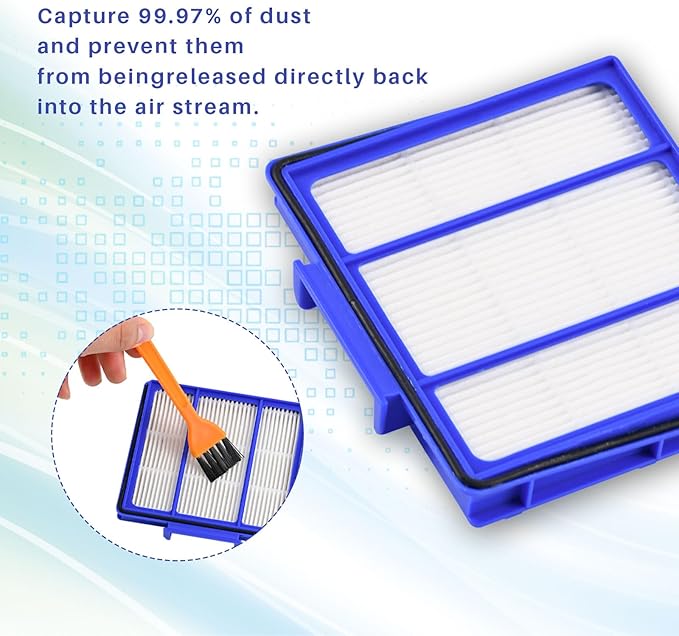 5-Pack HEPA Replacement Filters for Shark RV1001AE ION/IQ/EZ/Rocket/Robot/Pet Series Vacuums Compatible with AV2501AE, AV753, AV910/912S/915S, UR1000SR & More Vacuum Cleaner Parts