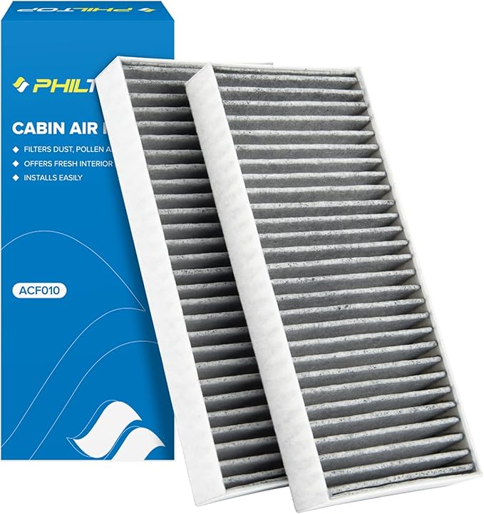 PHILTOP Cabin Air Filter w/Activated Carbon, Compatible with CF10388 Nissan TITAN 2004-2015, Armada 2005-2015, NV3500 2012-2014, NV2500 2012-2014, INFINITI QX56 2004-2010