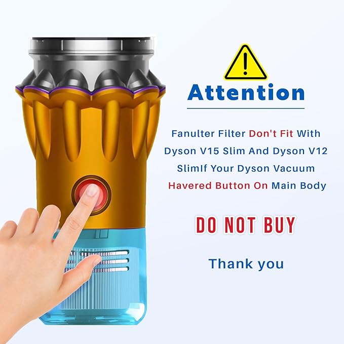 3 Pack V15 Vacuum Filters Replacement for Dyson-V15 Detect, V15 Detect Absolute, V15 Submarine, Dyson-V11 Animal Filter, Dyson-V11 Filter, Dyson-V15 Detect Filter, Part 970013-02