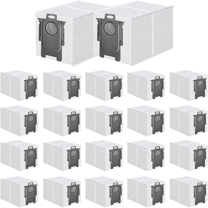 ApexOne 22 Pack Dust Bags for Roborock QV 35A, Qrevo S5V, Saros 20/10/10R/Z70, Qrevo Series, Qrevo Edge S5A, Qrevo Curv 2 Flow/CurvX/Curv/Curv S5X, S8 MaxV Ultra Robot Vacuum Cleaner, 3.2L Capacity