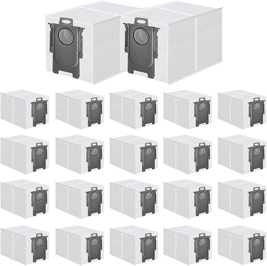 ApexOne 22 Pack Dust Bags for Roborock QV 35A, Qrevo S5V, Saros 20/10/10R/Z70, Qrevo Series, Qrevo Edge S5A, Qrevo Curv 2 Flow/CurvX/Curv/Curv S5X, S8 MaxV Ultra Robot Vacuum Cleaner, 3.2L Capacity