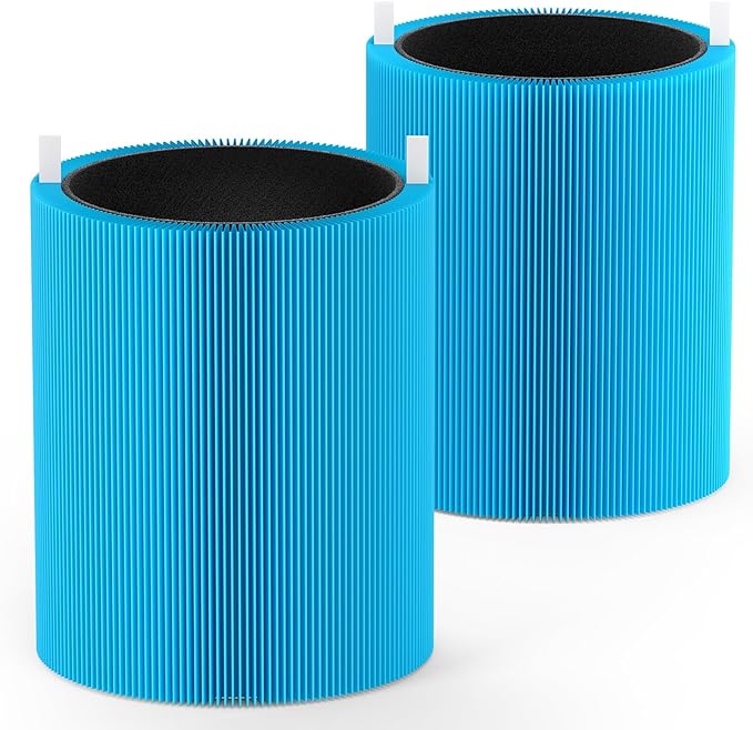 2 Pack Blue Pure 411 AllergenBlock Filter Compatible with Blue Pure 411, 411+, 411 Auto Air Puri-fier, H13 True HEPA & Activated Carbon Filters