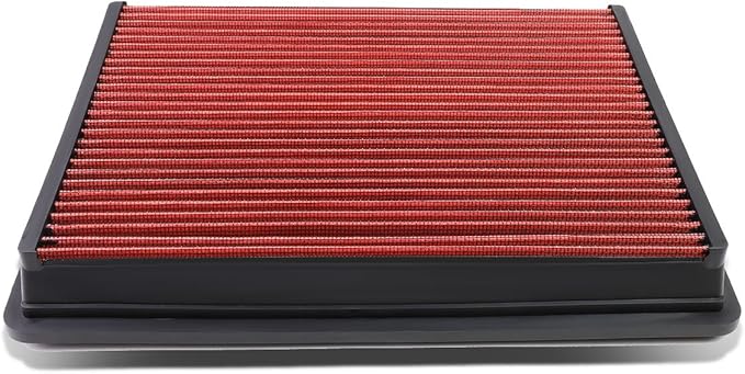 DNA Motoring AFPN-097-RD Washable Drop In Panel Air Filter [Compatible with 02-09 Avalanche / 00-17 Silverado 1500-3500/00-13 Suburban / 02-16 Escalade&ESV&EXT 6.0L 6.2L/ 01-11 Sierra 2500&3500]