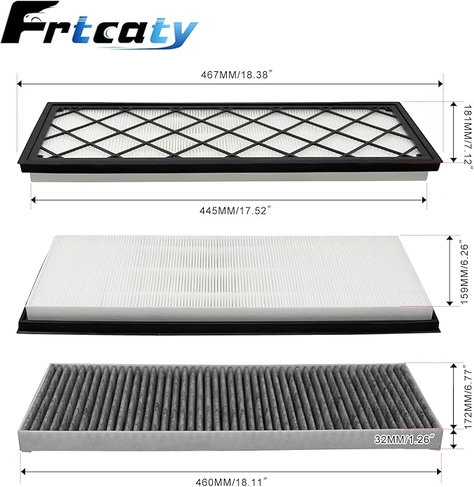 Tesla Model Y Cabin Air Filter HEPA Air Intake Filter with Activated Carbon for Tesla Model Y 2020-2026 Model Y Accessories (4 PCS)