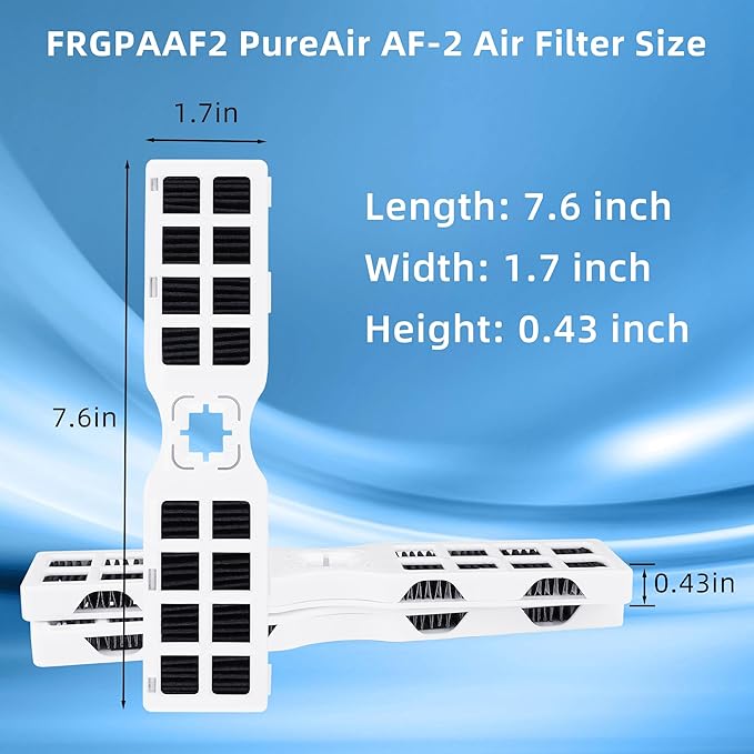 FRGPAAF2 RAF-2 Pure Air Filter for Frigidaire Refrigerator, Compatible with Fridge FRFS2823AS FRFS2823AW FRFN2823A GRFS2853AD GRFS2853AF0 FRFC2323AS FRFS2823AD, 9 Pack | Upgrade by PANDEELS