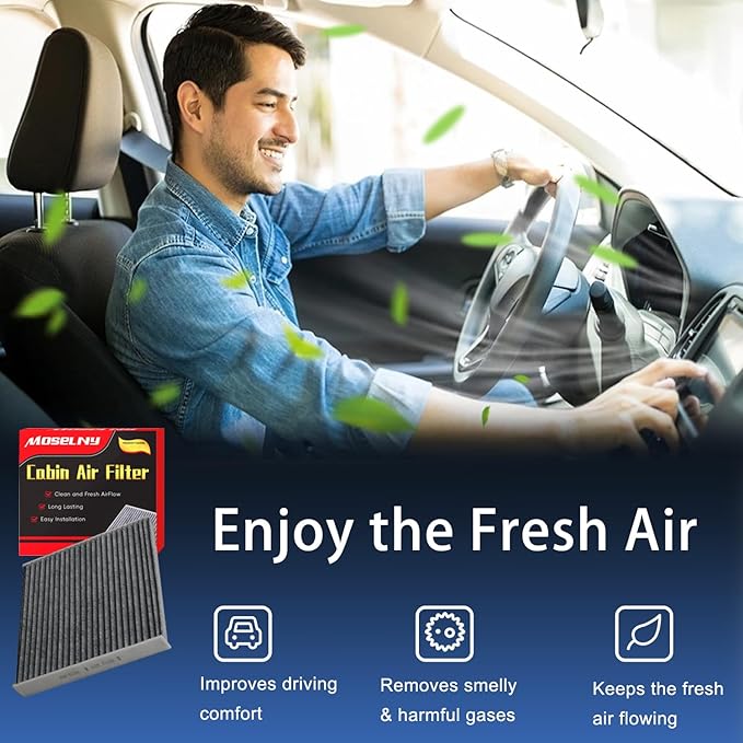 Cabin Air Filter for Hyundai Kona 18-22, Tucson 16-21, Kia Sportage 17-22, Seltos 21-24, Soul 20-24, Veloster 19-21, Venue 20-24 and More, with Activate Carbon Replacement for CF12160