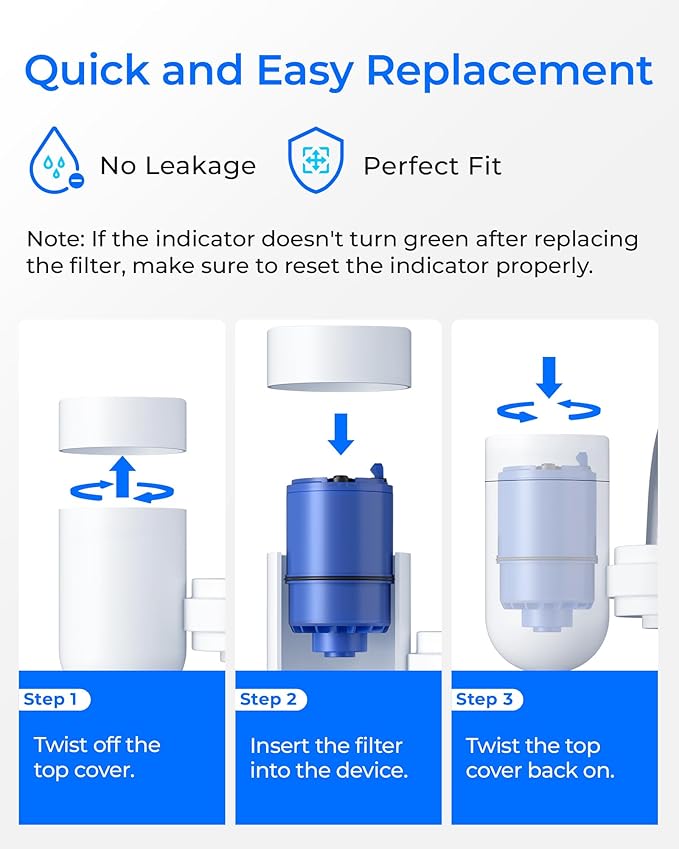 Waterdrop Filter Replacement for All PUR, PURPlus Faucet Filtration Systems, Pur RF-9999 Faucet Water Filter, NSF Certified, 1 Pack, Model No.: WD-C08A