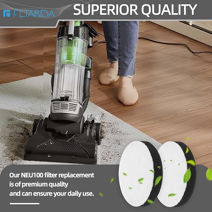 E0106 Air Speed Vacuum Filter for Eureka NEU100 NEU10AE4 NEU102 NEU10AE5 NEU10AE2 Compact Bagless Upright Vacuum Cleaner - 8 Pack Air Speed Foam Replacement Filters