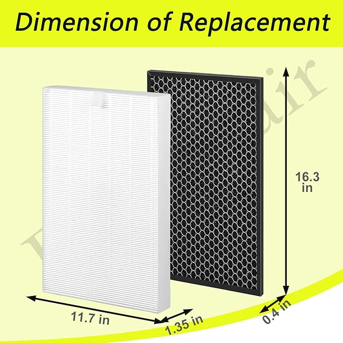 2 Set XQ True HEPA Replacement Filter Compatible with Winix XQ and XQ Pro Tower Air Purifier, Item#1712-0089-01-0101-02, Air Clean Dust Filter