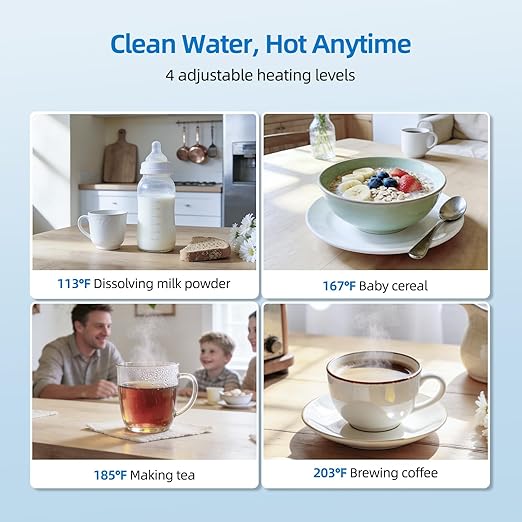MIZUDO Reverse Osmosis Water Filter Tankless, 9 Stage Reverse Osmosis System, Instant Hot/Cold Water Dispenser, Smart WiFi 800GPD Reverse Osmosis Under Sink, 3:1 Pure to Drain, Child Safety Lock