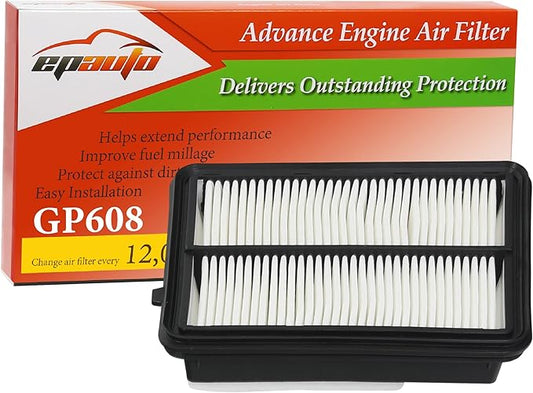 EPAuto GP608 (16546-5RB1A) Engine Air Filter, Replacement for Nissan Kicks (2018–2024), Versa (2020–2025) – Rigid Panel Filter for Improved Engine Airflow, Protection, and Fuel Efficiency