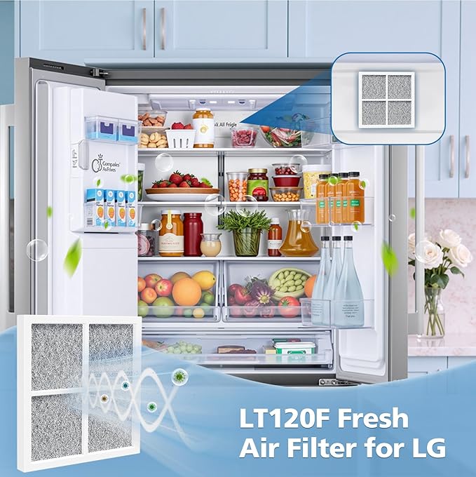 LT120F Air Filter for LG LT120F Refrigerator and Kenmore Fridge Elite 46-9918 469918 9918 Refrigerator, Part No.ADQ73214404 ADQ73214403 ADQ73214402, 6 Pack