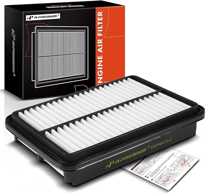 A-Premium Engine Air Filter Compatible with Hyundai Santa Fe 2001 2002 2003 2004 2005 2006, 2.4L 2.7L 3.5L
