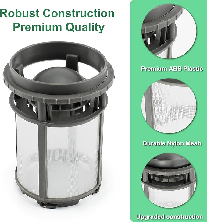 【Upgraded】 W10872845 Dishwasher Pump Filter Cup Assembly Replacement for Amana Kenmore Whirlpool KitchenAid Dishwasher Replace 8579307, W10056425, W10056426, W1005642, AP6030094 by Cenipar
