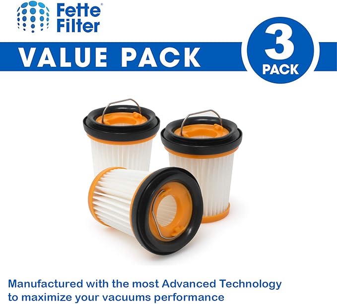 Fette Filter - Fabric Vacuum Filter Compatible with Shark ION W1 Cordless Handheld Vacuum WV200, WV201, WV205, WV220. Compare to Part # XHFWV200 (Pack of 3)
