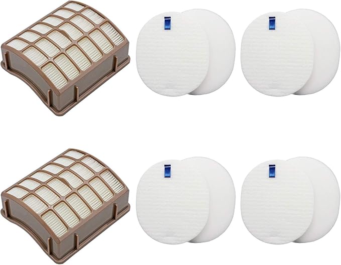 Lemige Vacuum Filters Replacement Set for Shark Navigator Rotator Professional NV70 NV71 NV80 NVC80C NV90 NV95 UV420, Compare to Part # XHF80&XFF80, 2 Post Filters + 4 Foam Filters + 4 Felt Filters