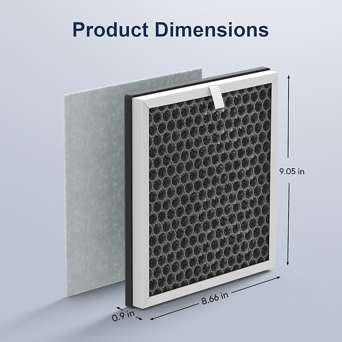 3-in-1 H13 Replacement Filters for Pure Enrichment PureZone Air Purifier (PEAIRPLG) - 3 Filter + 6 Pre-Filters