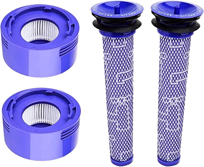 Goodsby 4 Pack Replacement Kit Pre & Post Motor HEPA Filters for Dyson V7 V8 SV10 SV11 Absolute Animal Motorhead Vacuum Cleaner Part # 965661-01 & 967478-01