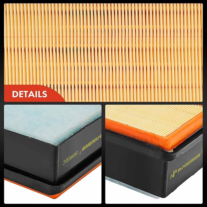 A-Premium Engine Air Filter Compatible with BMW X5 2014-2019, F10 Series 535d 2014-2016, 535d xDrive 2014-2016, 3.0L, Replace# 13718518111, EG3738