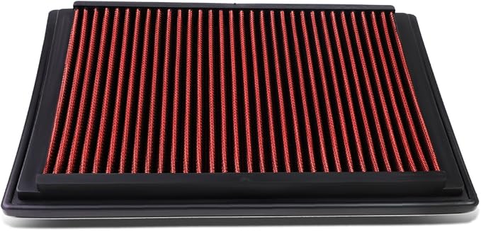 DNA Motoring AFPN-085-RD Washable Drop In Panel Air Filter Enhance Engine Performance [Compatible with 04-08 F150 / 05-07 F250 & F350 / 05-06 Expedition& Excursion / 05-08 Mark LT / 05-06 Navigator]