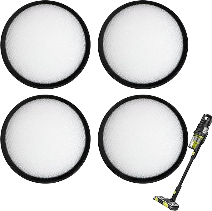 4-Pack HEPA Filters Replacement for Ryobi PBLSV719K/PBLSV719B 18V ONE+HP Cordless Handheld Vacuum, Model # A32SV718K2
