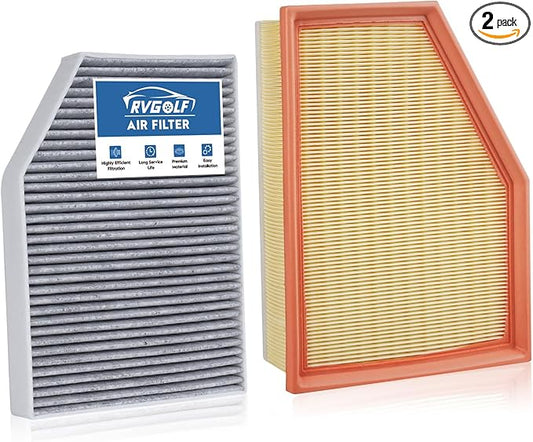 Engine+Cabin Air Filters Fit for 2018-2019 BMW X3 (XDrive30i/SDrive30i/M40i), 2020-2021 X3 (XDrive30i/SDrive30i), 2019 X4, 2020-2022 X4 (XDrive30i Only) Replace 64119382885 13718691835