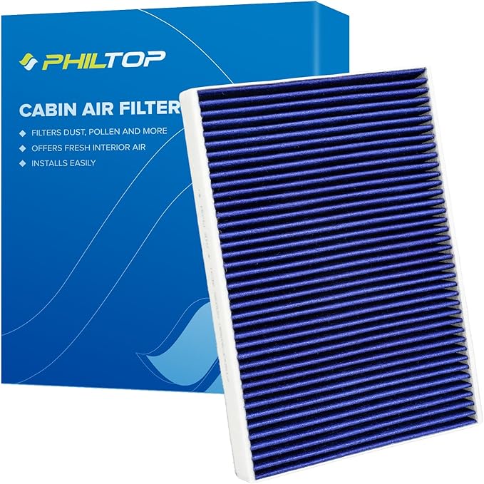PHILTOP Premium Cabin Air Filter w/Dual Activated Carbon, Compatible with CF12211 Audi Q5, Q7, A4 Quattro, A6 Quattro, Q8, A5 Sportback, SQ5, A5 Quattro, A4, e-tron Quattro, Q5 Sportback, Q5 PHEV