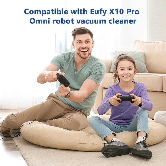 23 Pack Eufy Replacement Parts Kit for Eufy X10 Pro Omni Robot Vacuum Accessories, 1 Main Roller Brush, 4 Hepa Filters, 4 Mop Pads, 6 Dust Bags, 6 Side Brushes, 1 Screwdriver 1 Clean Tool