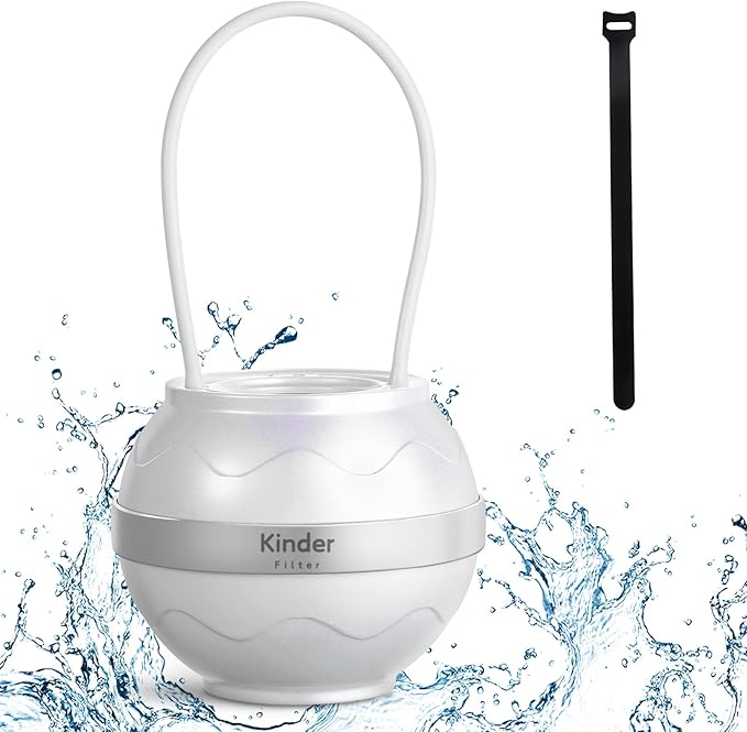 For Bathtub Faucet Water Filter, Removes Chlorine Lead Fluoride, Hard Water Softener, Bath Purifier for Skin and Hair (White)