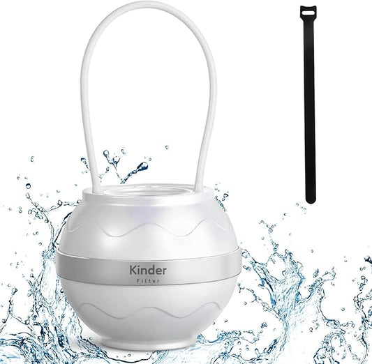 For Bathtub Faucet Water Filter, Removes Chlorine Lead Fluoride, Hard Water Softener, Bath Purifier for Skin and Hair (White)