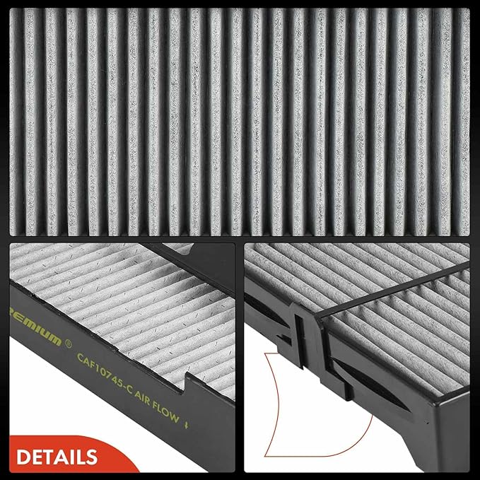 A-Premium Cabin Air Filter with Activated Carbon Compatible with Subaru Forester 2003 2004 2005 2006 2007 2008, 2.5L, AWD, Replace# G3010SA100, 72880SA000