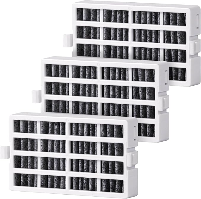 3 pack W10311524 Refrigerator Air Filter Replacement for W10311524, Whirlpool, AIR1, Kitchenaid, Maytag, and Jenn-Air, FreshFlow Air Filter, Reduce Odors with Activated Carbon Filters