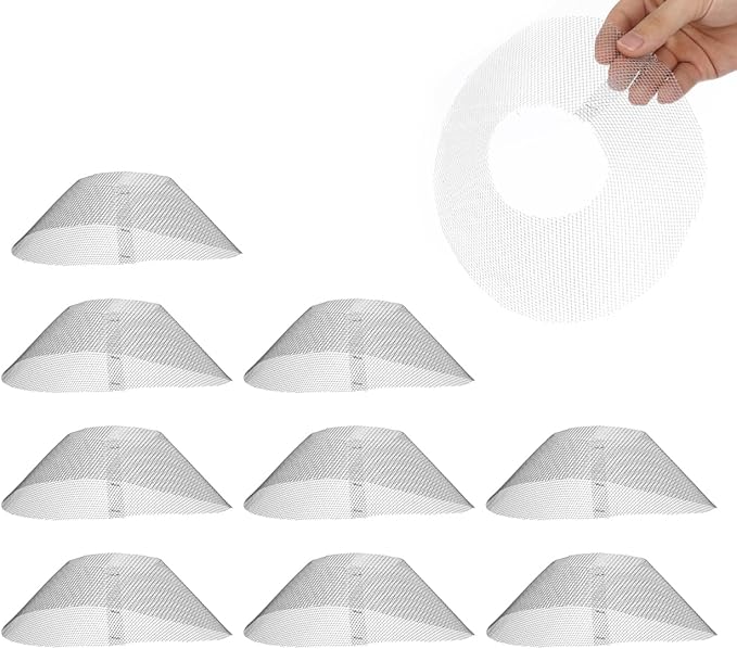 10pcs 21cm Round Range Hood Filter Net Kitchen Cooking Range Hood Filter Mesh Replacement Grease Mesh Cooker Hood Kitchen Tools