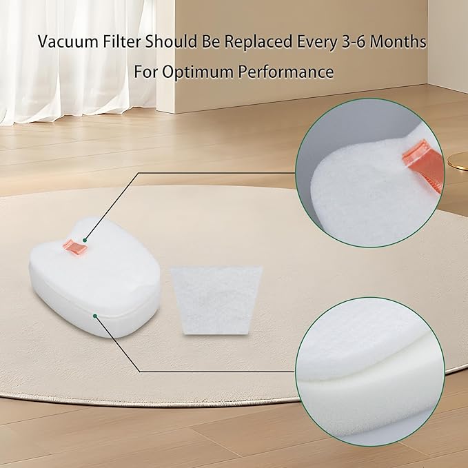 Replacement Filter for Shark HV371 HV370 Rocket Pro DLX Corded Stick Vacuum (4 Foam,4 Felt Filters)