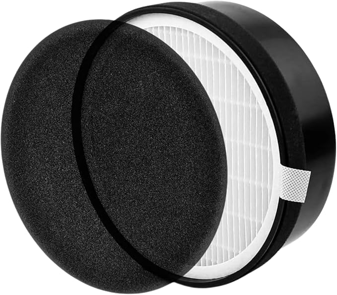 Nispira LV-H132 Air Filter Replacement Compatible with Levoit Air Purifiers LV-H132 Part LV-H132-RF 3-in-1True HEPA with Carbon Filter - 7.5” x 2.4” x 7.5”, 1 Pack. (NOT FOR EGG AIR PURIFIER)
