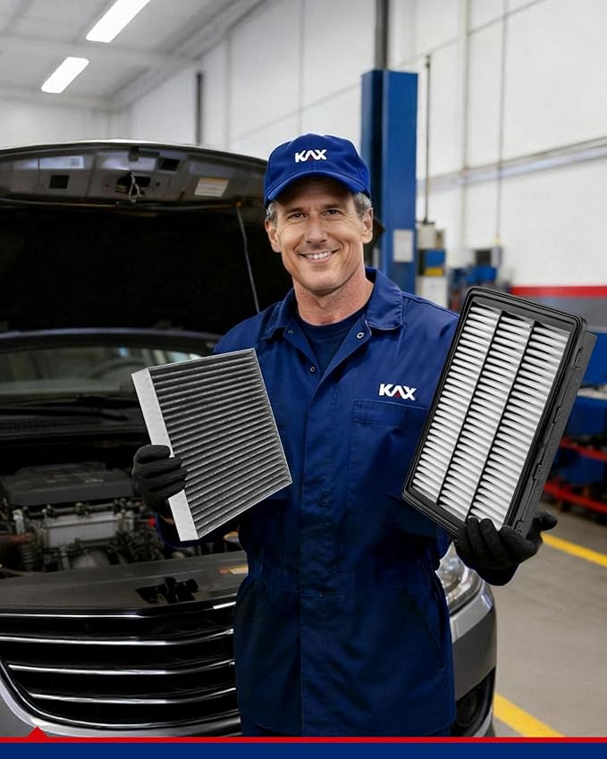 KAX Engine & Cabin Air Filter Kit, Replacement for Hyundai Tucson 2016-2021 2.0L/1.6T, Kia Sportage 2017-2022, Replace# CF12160 CA12065