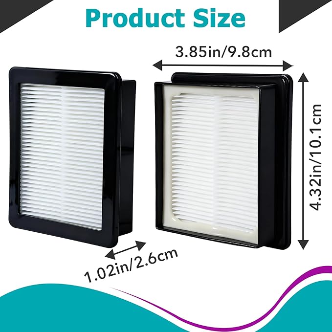 4 Pcs 107315 HEPA Filter Replacement Compatible with ProTeam Coach Pro 10 SC Pro 6 GoFree Flex Pro and ProVac FS 6, Washable Reusable Vacuum Filters