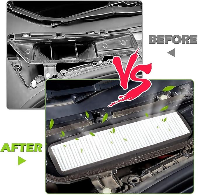 Air Filter HEPA Replacement Accessories Compatible with Tesla Model 3 2020 2019 2018 2017 Interior Cabin Filter Kit Intake Protector Cover Adapter Exterior HEPA Intake Filter Accessory Protector