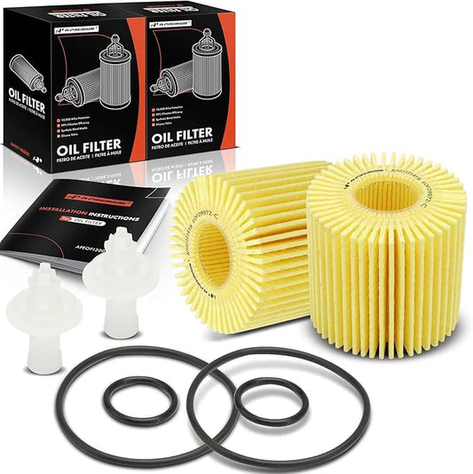 A-Premium 2-PC 10K Miles Protection Oil Filter Compatible with for Toyota RAV4, Tacoma, Highlander, Sienna, Venza & Lexus RX350/450h/450hL, ES300h/350, IS200T/250/300/350, NX200T& Lotus & for Scion