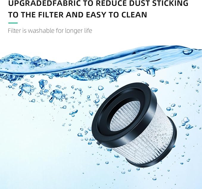2 Packs DCV501HB Filter For DEWALT 20V Vacuum Cordless Handheld Vacuum, Part DCV5011H with Bonus Cleaning Brush