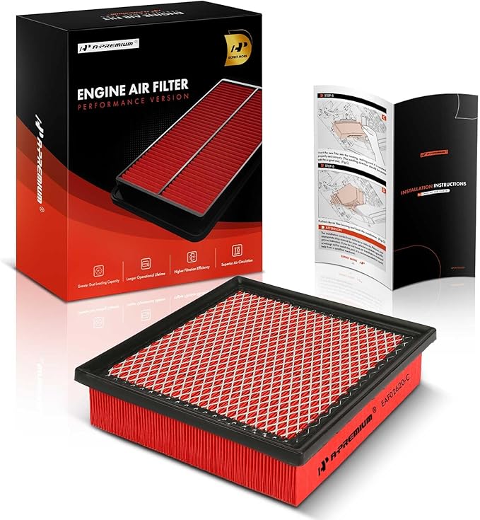 A-Premium High-performance, Pre-oiled Engine Air Filter Compatible with Ford & Lincoln - Expedition(2007-2024), F150(2009-2024), F250 F350 F450 Super Duty(2008-2016), Navigator(2007-2024), F650, F750