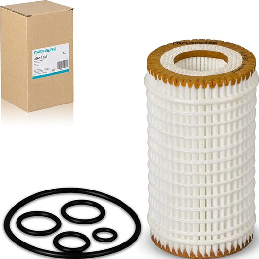 FOCUSFILTER HU718/5x OEM Grade Oil Filter, Compatible with Mercedes-Benz C230/C240/C320/C300 /E350/E320/C350/E500/G1450/SL500/CL500, Replaces 05102905AB, 05102905AA, A1121800009