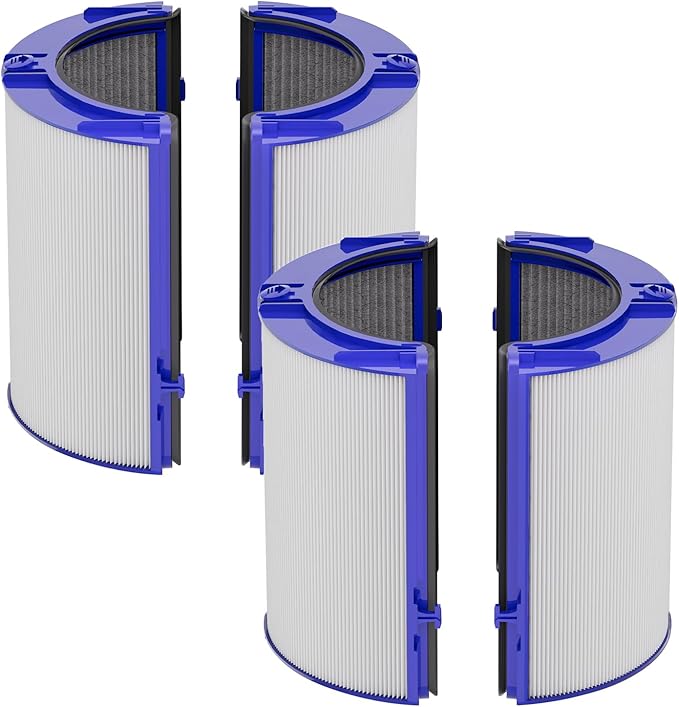 Leemone 360° Combi 2 in 1 HEPA+Carbon Replacement Filter Compatible with Dyson TP06 HP06 PH02 PH01 PH03 PH04 HP09 TP09 HP07 TP07 TP10 HP10, H13 Grade True HEPA Replacement Filter